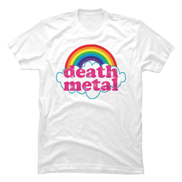 death metal shirt with rainbow